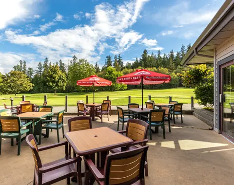 Patio at blue ocean golf course